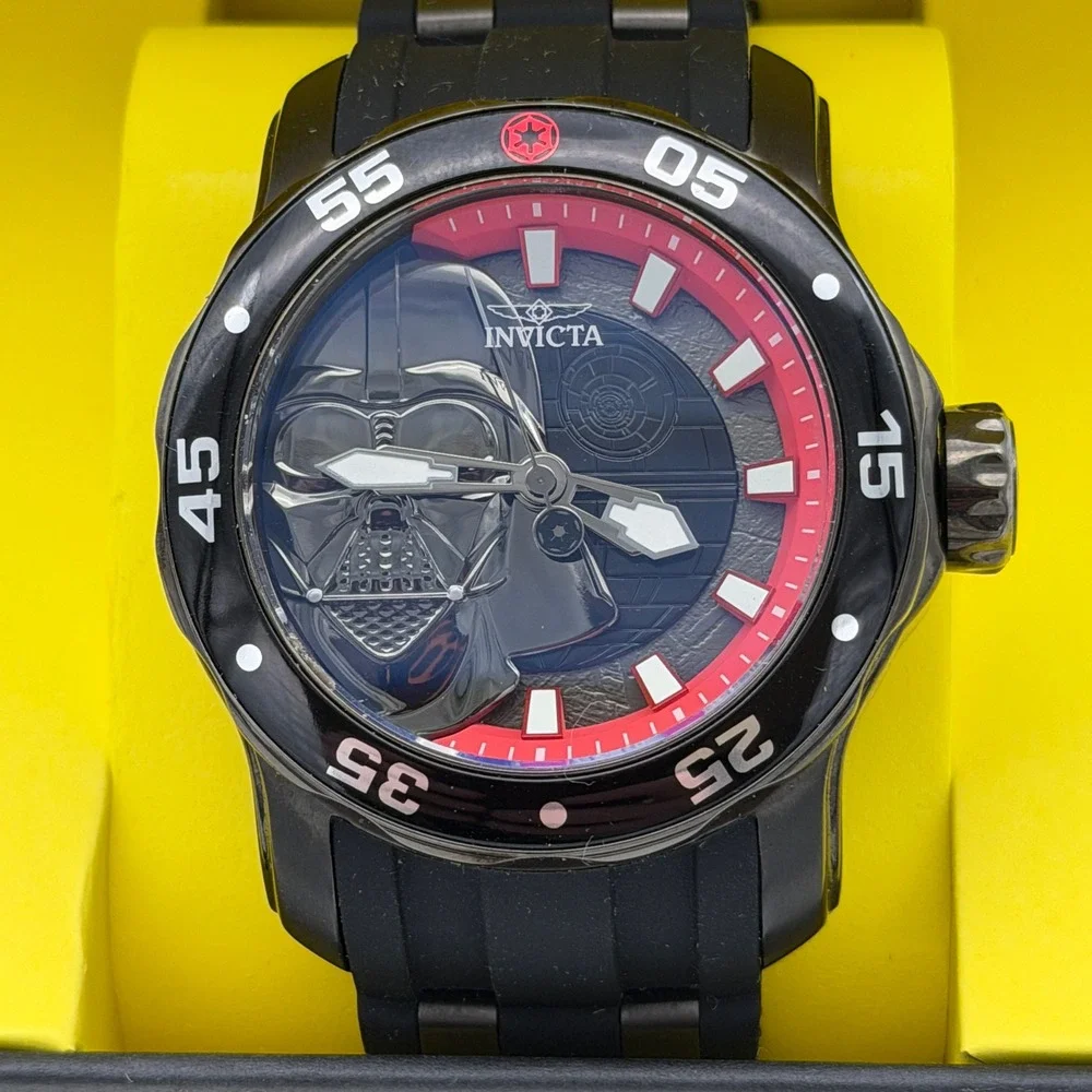 Invicta Star Wars Darth Vader Limited Edition Black Silicone Watch 32363 New